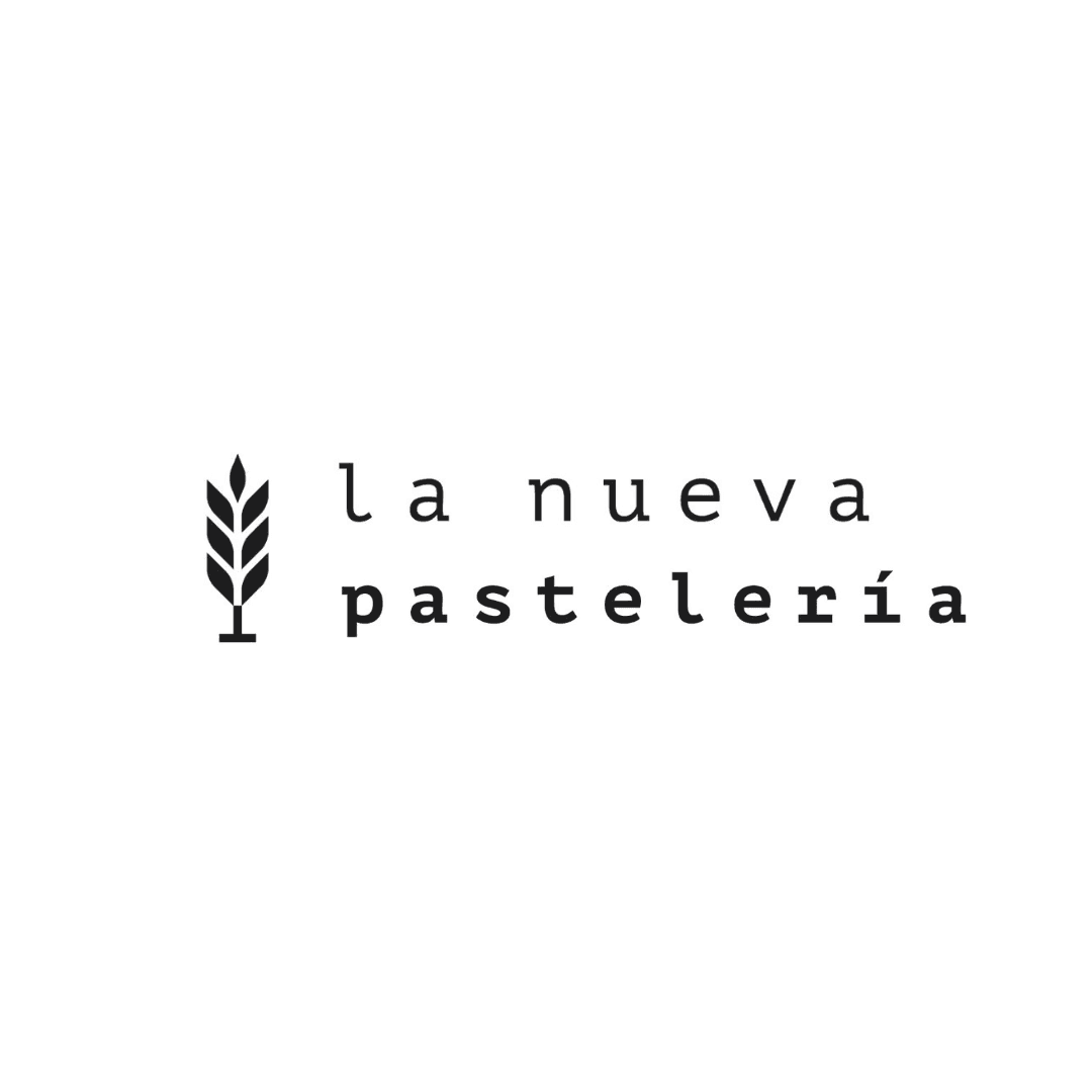 Logo of La Nueva Pastelería with a minimalist wheat stalk design.