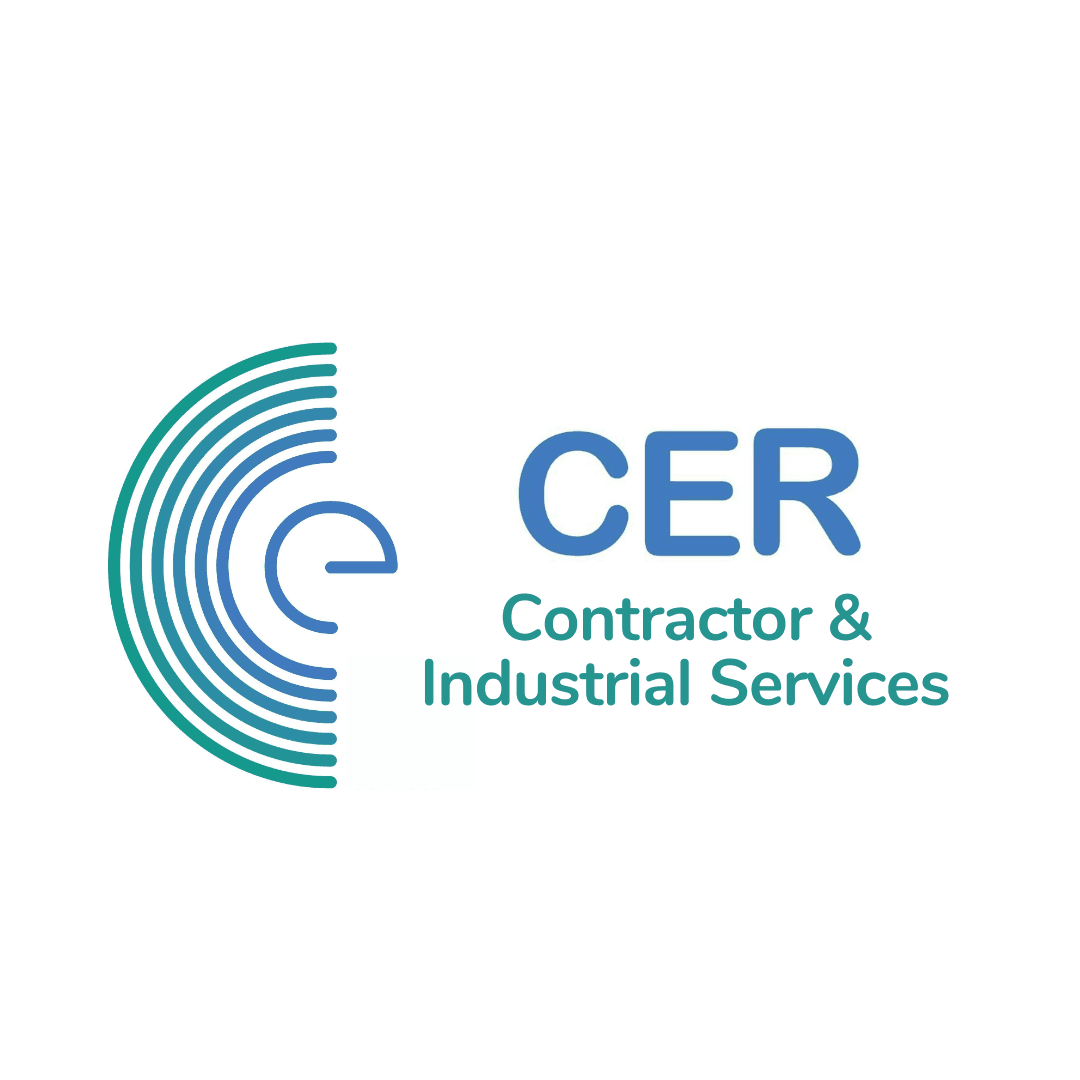 Logo of CER Contractor & Industrial Services with a stylized blue and green circular design.